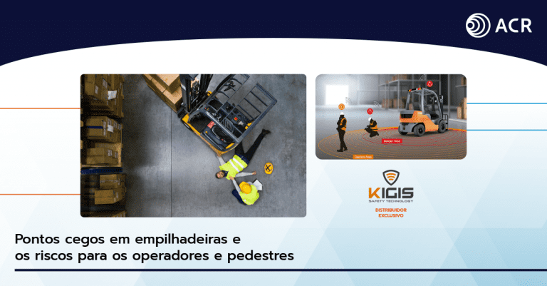 Pontos cegos em empilhadeiras e os riscos para os operadores e pedestres