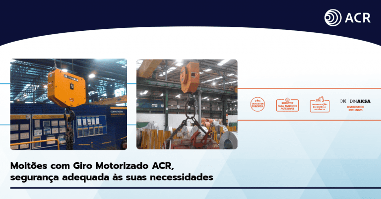 Moitões com Giro Motorizado ACR, segurança adequada às suas necessidades