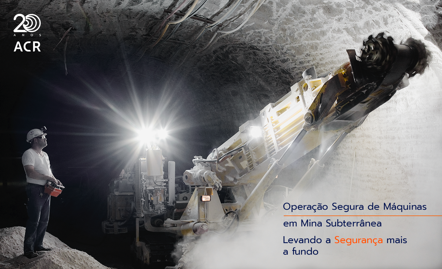 Operação segura de máquinas em mina subterrânea